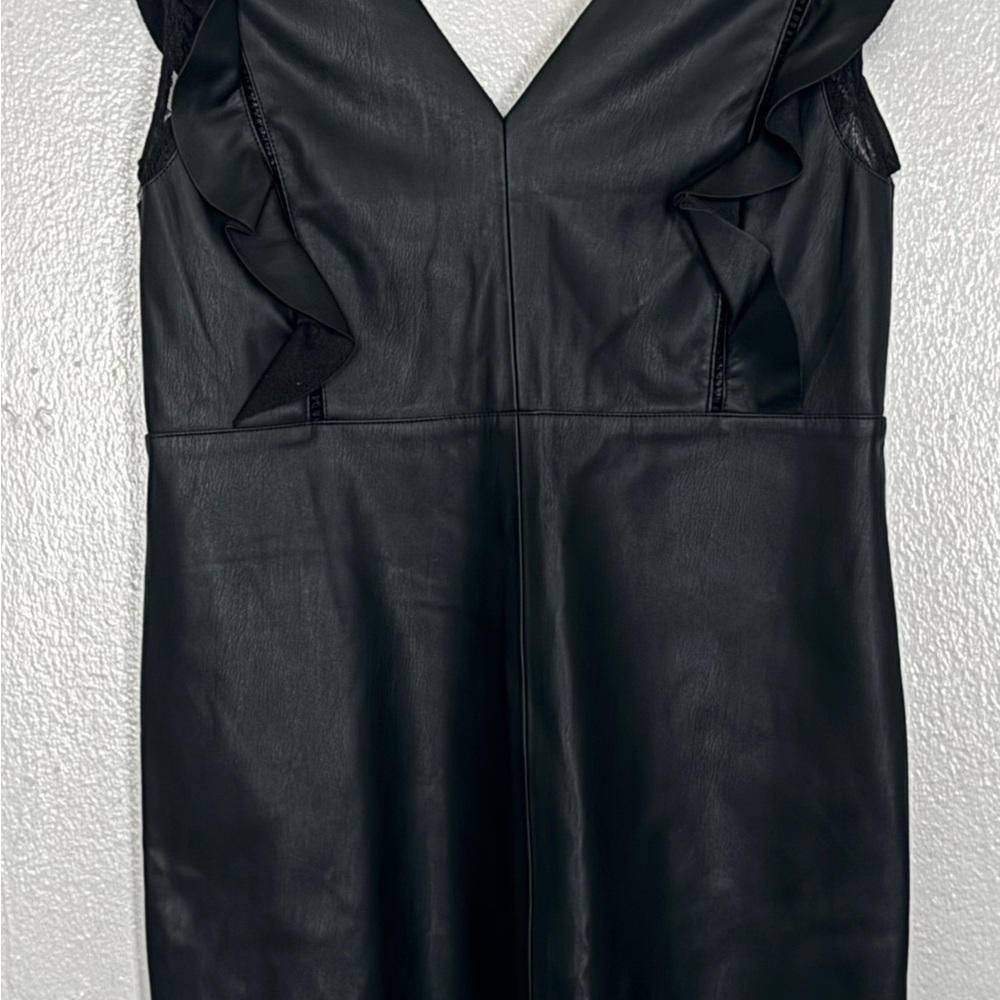 Zara Black Mini Dress with Ruffle Accents